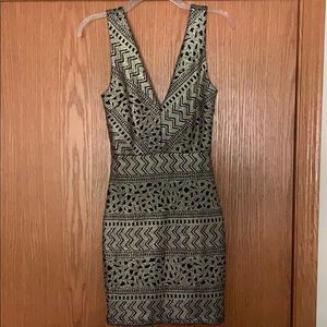 Black and Gold Formal Dress